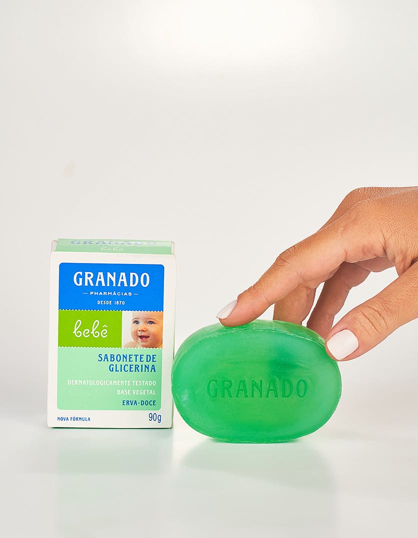 Sabonete em Barra de Glicerina Granado Bebê Erva-doce 90g