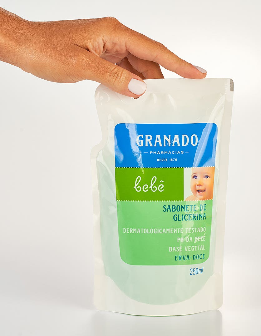 Refil Sabonete Líquido de Glicerina Granado Bebê Erva-doce 250ml