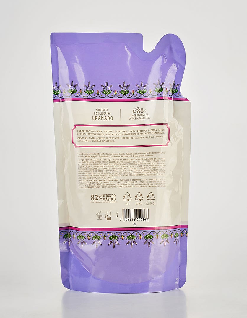 Refil Sabonete Líquido de Glicerina Granado Lavanda 300ml