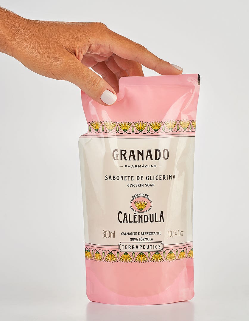 Refil Sabonete Líquido de Glicerina Granado Calêndula 300ml