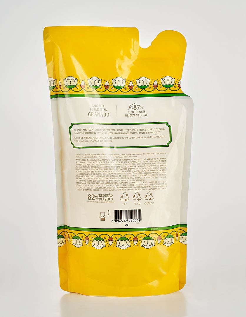 Refil Sabonete Líquido de Glicerina Granado Castanha do Brasil 300ml