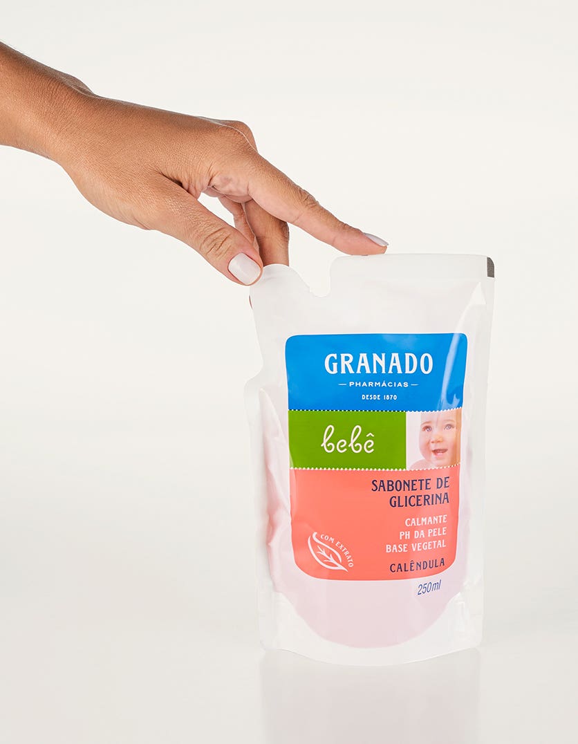 Refil Sabonete Líquido Glicerina Granado Bebê Calêndula 250ml