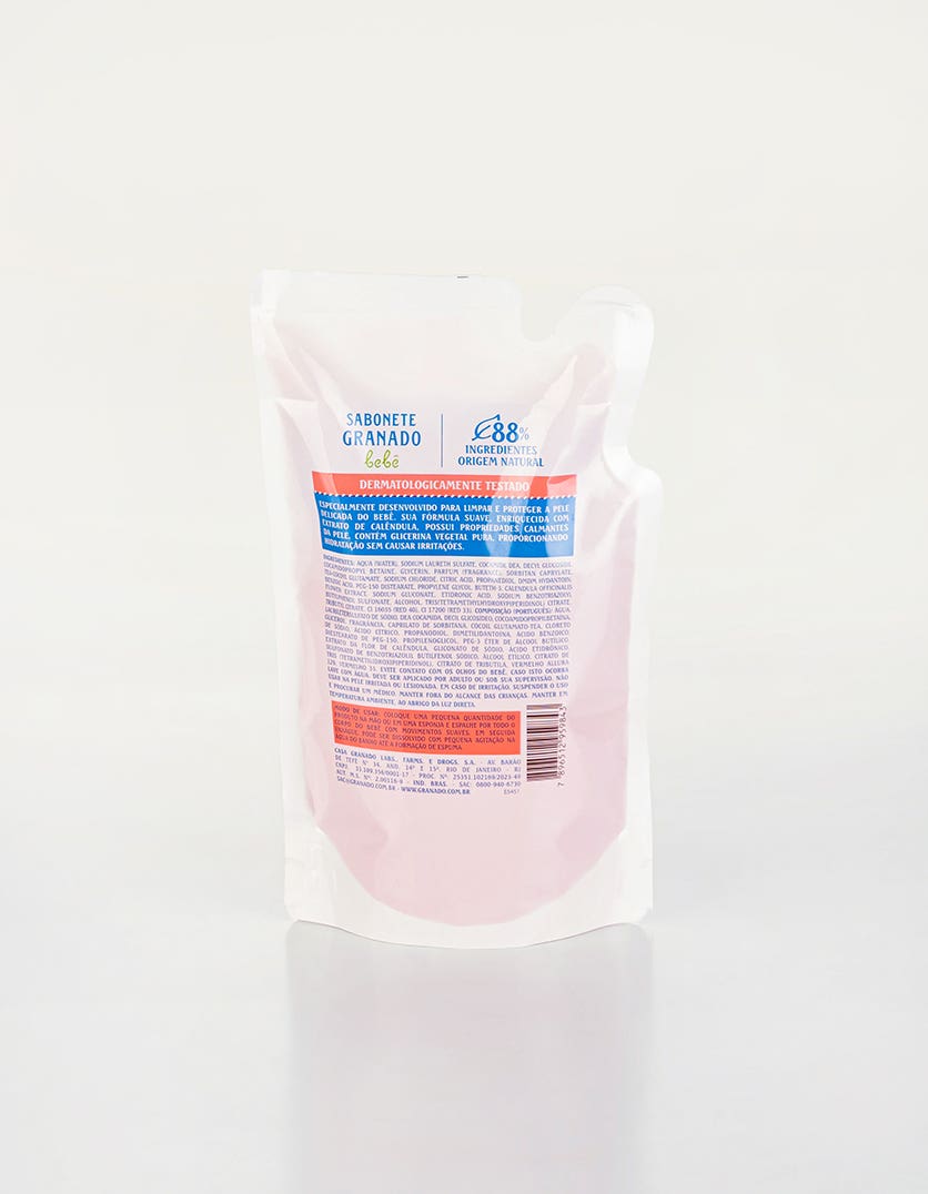 Refil Sabonete Líquido Glicerina Granado Bebê Calêndula 250ml