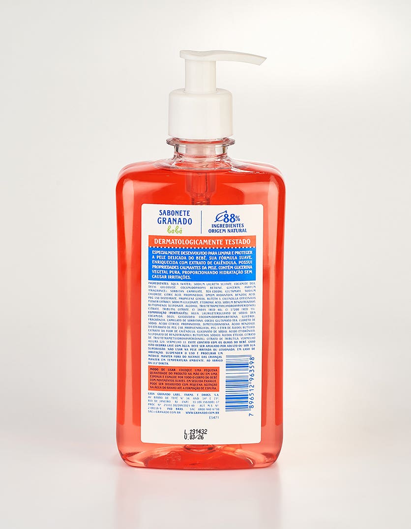 Sabonete Líquido de Glicerina Granado Bebê Calêndula 500ml