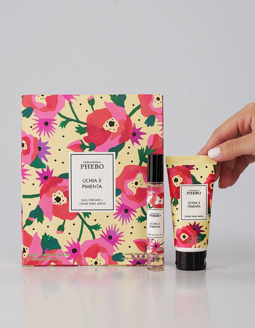 Kit Duo Miniperfume + Creme para Mãos Lichia & Pimenta