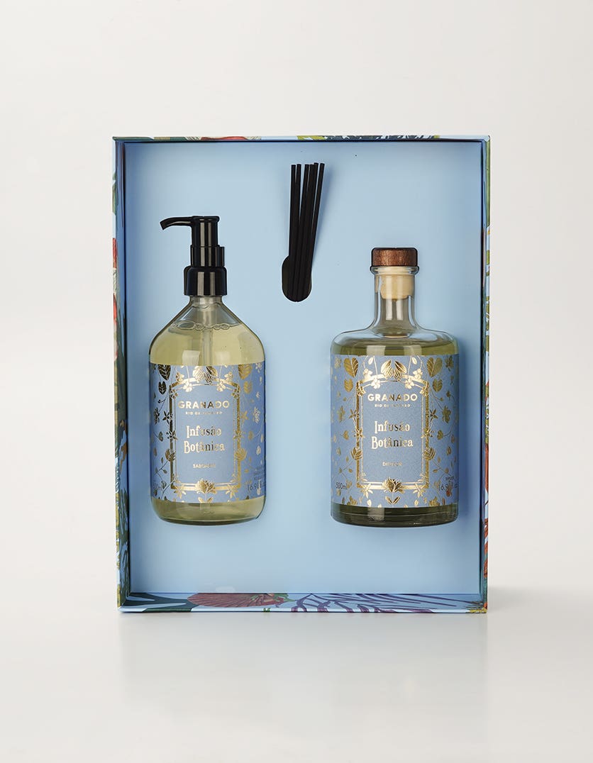 Duo Difusor de Ambientes & Sabonete Líquido Infusão Botânica 500ml