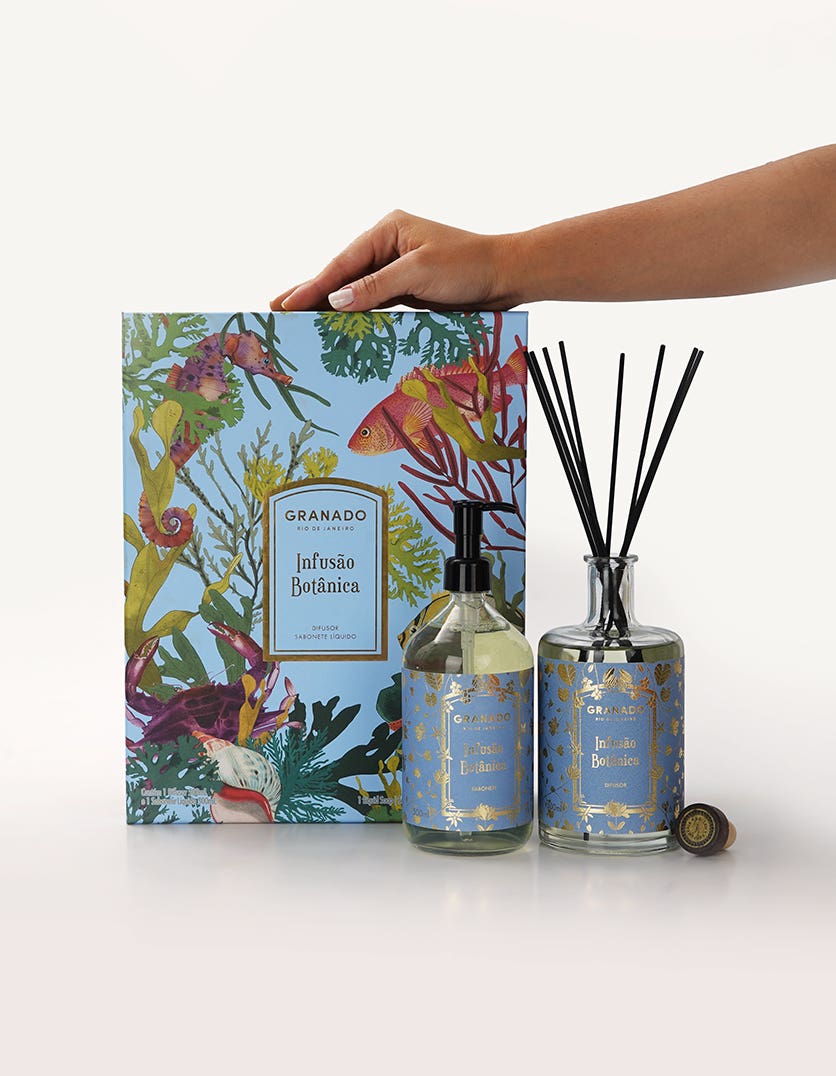 Duo Difusor de Ambientes & Sabonete Líquido Infusão Botânica 500ml
