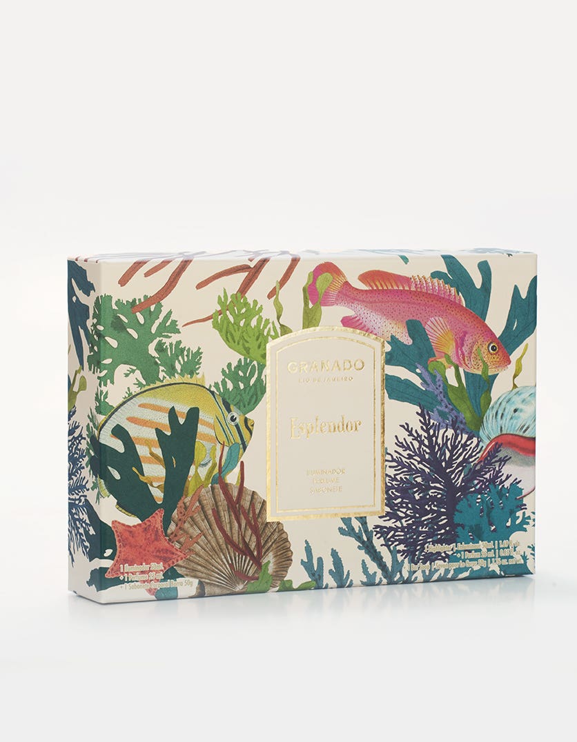 Kit Iluminador + Perfume + Sabonete em Barra Esplendor