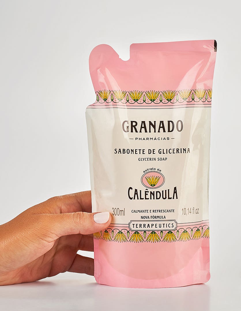 Refil Sabonete Líquido de Glicerina Granado Calêndula 300ml