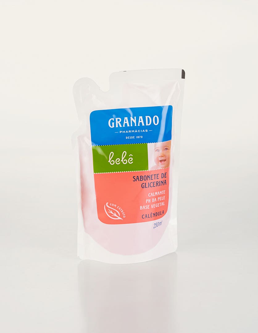 Refil Sabonete Líquido Glicerina Granado Bebê Calêndula 250ml