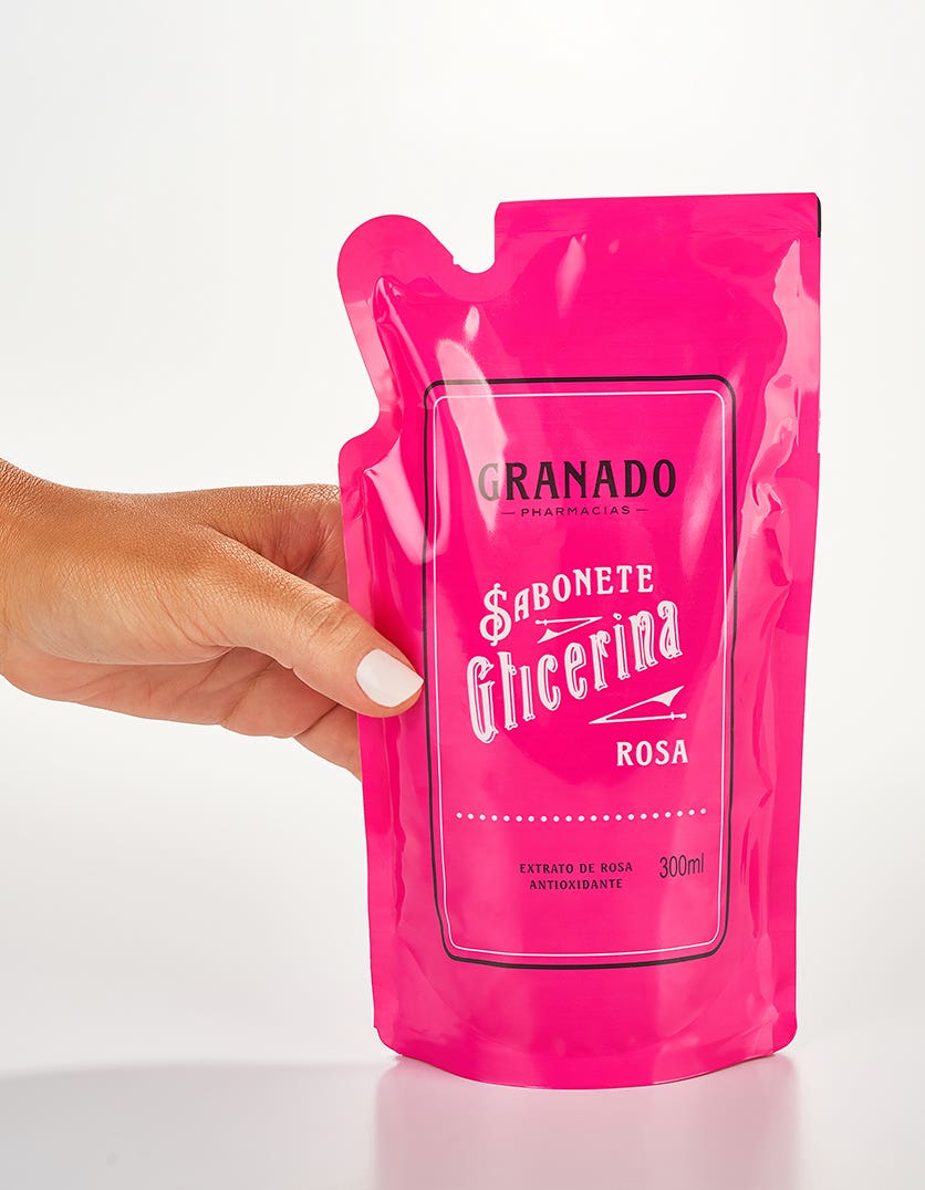 Refil Sabonete Líquido de Glicerina Granado Rosa 300ml