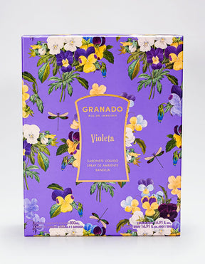 Kit Spray de Ambiente & Sabonete Líquido + Porta-objetos Violeta